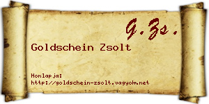 Goldschein Zsolt névjegykártya